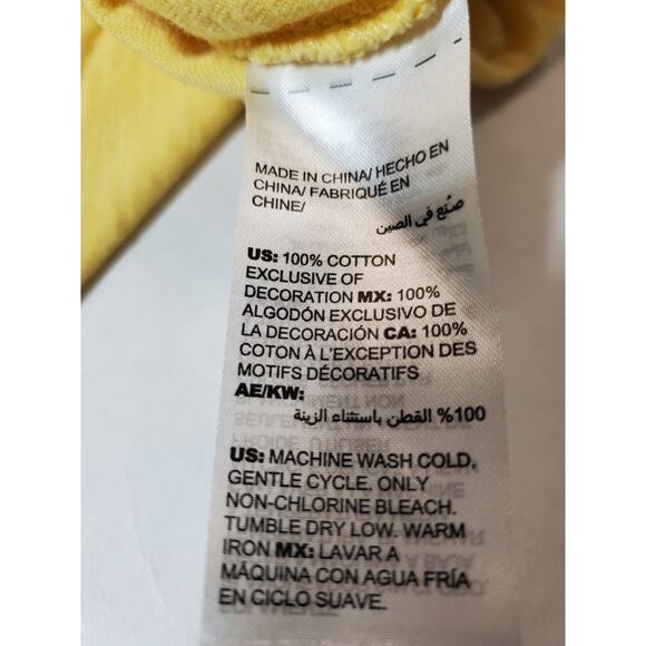 Chico's 3 Womens 16-18‎ Sweatshirt Hood 100% Cotton EMBROIDERED Yellow XL - Picture 5 of 8